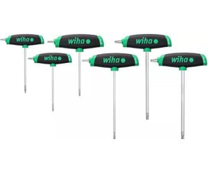 L-key with T-handle set ComfortGrip, TORX® with side drive, matt chrome-plated 6-pcs. - 364DSK6 ComfortGrip