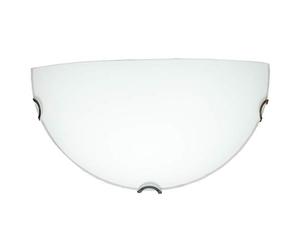 L+ Lámpara de pared para interior E27 - Aplique plafón redondo media luna - IP20 - Plafón de diseño moderno blanco - Iluminación interior (32 x 16 cm)