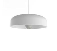 L+ Lámpara de techo moderna cilíndrica de metal - Diámetro 40cm - Conexión de E27 - Made in Italy - para cocina y salón (Blanco, 40cm)