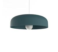 L+ Lámpara de techo moderna cilíndrica de metal - Diámetro 40cm - Conexión de E27 - Made in Italy - para cocina y salón (Azul Mediterráneo, 40cm)