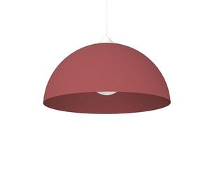 L+ Lámpara de techo moderna | Lámpara industrial de media esfera de metal fabricada en Italia | Diseño elegante para salón, cocina, dormitorio (rojo burdeos, 40 cm, E27)