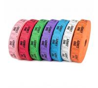 L LIKED 14000 boletos de rifa mixtos, paquete variado de arcoíris de 1 x 2 pulgadas (7 rollos) numerados y perforados consecutivamente para eventos, carnavales, premios de puerta
