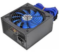 L-LINK Fuente de alimentación para PC | Con Tecnología ATX y potencia de 750W | Certificado RoHS | Ventilador 140mm con control PMW silencioso e iluminación Azul | Cables Mallados en color Azul