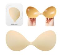 L LIONESS LUXE Brasier adhesivo ultrafino, sin tirantes, invisible, push-up, cubrepezones reutilizables para mujer