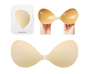 L LIONESS LUXE Brasier adhesivo ultrafino, sin tirantes, invisible, push-up, cubrepezones reutilizables para mujer