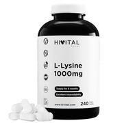 L-Lisina 1000 mg. 240 comprimidos veganos para 8 meses de tratamiento.