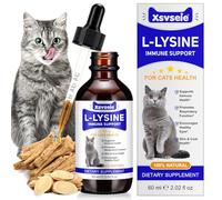 L-Lisina para Gatos, 60ML Lisina Gatos Aliviar Alergias en Gatitos, Estornudos, Gripe Felina, Antibióticos para Gatitos con Vitaminas y Minerales