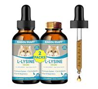 L-Lisina para Gatos, Pack de 2 Gotas de Lisina para Gatos, Suplemento de Apoyo Inmunológico, Estornudos, Resfriado, Nariz Congestionada, Salud Respiratoria, Colostro, Taurina, Vitaminas
