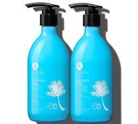 L Luseta Coconut Milk Champ y acondicionador nutritivo e hidratante Sulfato de cabello y parabeno sin parabeno y color seguro 16.9 oz cada uno cada