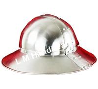 L M Handicrafts Medeaval Kettle Hat Casco Reenactment LARP Role-Play Infantería Española Romana Troya Pan de Azúcar Gladiador Burgonet Barbuta Cruzado Alemán Español Hervidor Sombrero Caballero