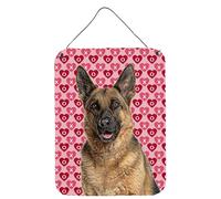 L minas para colgar en la pared o la puerta de Caroline's Treasures: Corazones, Amor y San Valent n, de pastor alem n, 40 x 30 cm