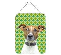 L minas para colgar en la pared o puerta de 40 x 30 cm, dise o de tr bol de San Patricio de Caroline's Treasures con un Jack Russell Terrier