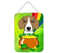 L minas para colgar en la pared o puerta del D a de San Patricio de Caroline's Treasures, dise o de Beagle, BB1983DS1216, 40,6 cm de alto x 30,5