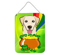 L minas para colgar en la pared o puerta del D a de San Patricio de Caroline's Treasures, Golden Retriever, BB1996DS1216, 40,6 cm de alto x 30,5