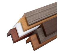L Molding - Protectores de esquina de madera Trim32 de 40 pulgadas y 48 pulgadas, tiras decorativas protectoras para puertas, ventanas y bordes de pared, protector de esquina de madera (color madera
