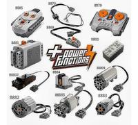 (L Motor) Lego Technic Power Functions Parts Lot with Motor, Remote, Receiver & Battery Box for Building Sets