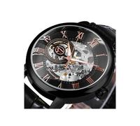 (L NEGRO NEGRO) Relojes mecánicos automáticos de marca superior Forsining para hombres y mujeres, moda