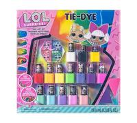 L.O.L Surprise! by Townley Girl Juego de 19 piezas de decoración de uñas Tie-Dye, 15 esmaltes de uñas brillantes, vibrantes, opacos y relucientes, no tóxicos y accesorios Tie-Dye, a partir de 5 años