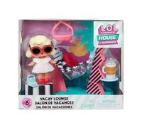 L.O.L. Surprise! LOL Surprise OMG House of Surprises Set de Juego - Vacay Lounge - Incluye la muñeca Leading Baby de 7,6 cm con 8 sorpresas - para coleccionar - Edad: 4+ años