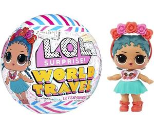 L.O.L. Surprise! LOL Surprise World Travel Tots Muñeca de Moda con 8 sorpresas Que Incluyen un Mensaje Secreto, Ropa, Accesorios y más - Surtido Aleatorio - para coleccionar - Edad: 4+ años