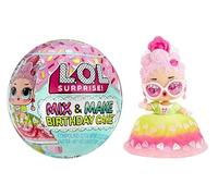 L.O.L. Surprise! Mix & Make Birthday Cake Tots - con muñeca Coleccionable, Vestido de Tarta DIY, Decoración de Tartas, Ingredientes y Purpurina - Muñeca con Vestido de Tarta - para Niñas +3 años