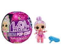 L.O.L. Surprise! Neon Pop Stars Tots - 1 Muñeca con Mágicas Sorpresas Retroiluminadas, Embalaje Ciego, 7 Muñecas para Coleccionar con Pegatinas y Accesorios de Neón, para Niños +4 Años