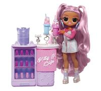 L.O.L. Surprise! OMG Sweet Nails - Kitty K Café - con 15 Sorpresas: Esmalte de uñas Real, Manicura a presión, Hojas de Pegatinas, Purpurina, 1 Muñeca de Moda y Más - para Niños +4 Años