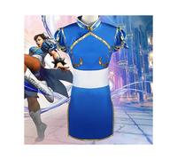 (L,One Hand jewelry)Game The King of Fighters Chun-Li Dress KOF Cosplay Japanese Kimono Chun Li Sexy Cheongsam Costume Ninja Suit Halloween