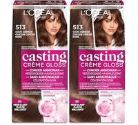 L’Oréal Paris Casting Crème Gloss 513 Iced Truffle coloración del cabello Marrón- Coloración del cabello (Marrón, Iced Truffle, Mujeres, 1 pieza(s), Brillo, Bélgica) (Paquete de 2)