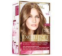 L 'Oréal Paris Excellence - Coloración en crema (número 7, color rubio medio, 3 unidades)