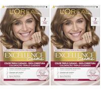 L´ORÉAL PARIS Excellence Creme Tinte Permanente - Tono 7 Rubio (Paquete de 2)