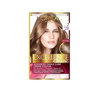 L 'Oreal Paris Excellence- Tinte rubio oscuro (Natural Dark Blonde 7), pack de 3