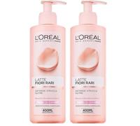 L’Oréal Paris Fiori Rari Make-Up Remover Face And Eye Cream for Dry and Sensitive Skin - 200 ml Make-Up Remover Milk per Pelli Secche (Paquete de 2)