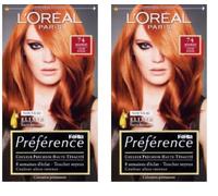 L 'Oréal Paris Préférence - Coloración permanente, cobre intenso (Paquete de 2)