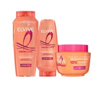 L’ORÉAL PARIS | Rutina Elvive Dream Long Champú, Acondicionador, Mascarilla o Sérum Reconstructor Para Pelo Largo y Dañado