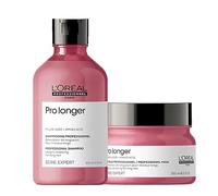 L’Oréal Professionnel Rutina para cabello largo Pro longer con Champú y Mascarilla, Reparación para cabellos largos con puntas finas, Pro Longer, SERIE EXPERT, 300ml + 250ml