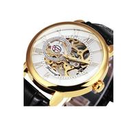 (L ORO BLANCO) Relojes mecánicos automáticos de la mejor marca Forsining para hombres y mujeres, moda