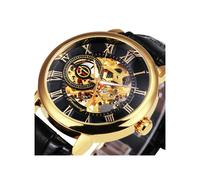 (L ORO NEGRO) Relojes mecánicos automáticos de marca superior Forsining para hombres y mujeres, moda