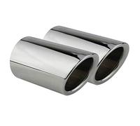 L&P A290 Embellecedor Tubo de Escape 2 unidades Cola escape Coche de acero inoxidable - Cola de Tubo de Escape - efecto espejo pulido conectar y listo, silenciosos compatible con Golf 6 VI Golf 7 VII