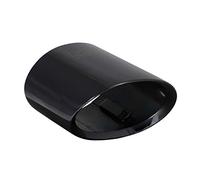 L&P A309 - Embellecedor de tubo de escape ovalado negro de acero inoxidable pulido compatible con 3 e90 e91 prefacelift año de fabricación Embellecedor de tubo escape de 2004-2007 pieza repuesto