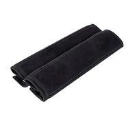 L&P Car Design GmbH A132 2 unidades de protectores de cinturón de microfibra suave acolchado para el hombro en negro (2 unidades negras con costuras gris)