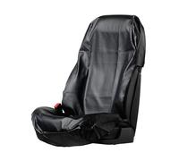L&P Car Design GmbH L&P 2 Piezas Sitzschoner Werkstattschoner Sitzbezug de robustem regenerado en Beige Gris Negro de Eco Cuero Schonbezug estanco + pflegeleicht + solidez + langlebig PU en Negro.