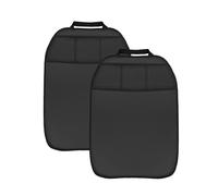 L&P Car Design GmbH L & P a081s2 2 Pieza de Piel sintética Protector de Espalda de Asiento, Respaldo Protección Trasera de Asiento, en Color Negro con 3 Bolsillos, Organizador para Asiento Respaldo