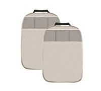 L & P Car Design L&P A081B2 - 2 protectores para respaldo de asiento de coche para niños, piel sintética, color beige