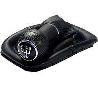 L & P Car Design Pomo palanca de cambios y Funda palanca de cambios compatible para VW Golf 2 3 4 Polo 6N para Passat 35i B3 B4-5 velocidades marchas - negro - para transmisión Manual - (A0254)