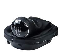 L & P Car Design Pomo palanca de cambios y Funda palanca de cambios compatible para VW Touran y Caddy 2003-2015 - 5 velocidades marchas - con Marco - negro - para transmisión Manual - (A263-4)