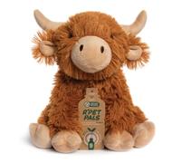 L & P Home & Gifts Lesser & Pavey Rpet Pals Hughie - Peluche de Vaca sentada para niños | Hecho de Botellas recicladas | Juguetes Suaves de Peluche | Ideal para cumpleaños o Regalo de bebé