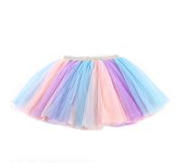 L PATTERN Falda Tul Niña Tutú Halloween Vestido Princesa de Baile Tutus de Colores Arcoíris Moda para Fiesta Cumpleaños, Color del Arco Iris, 0-2 Años