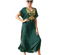 L-Peach Ropa de Dormir Caftán para Mujer Kimono Bikini Cover Ups Vestido de Playa Pareos Batas