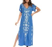 L-Peach Ropa de Dormir Caftán para Mujer Kimono Bikini Cover Ups Vestido de Playa Pareos Batas